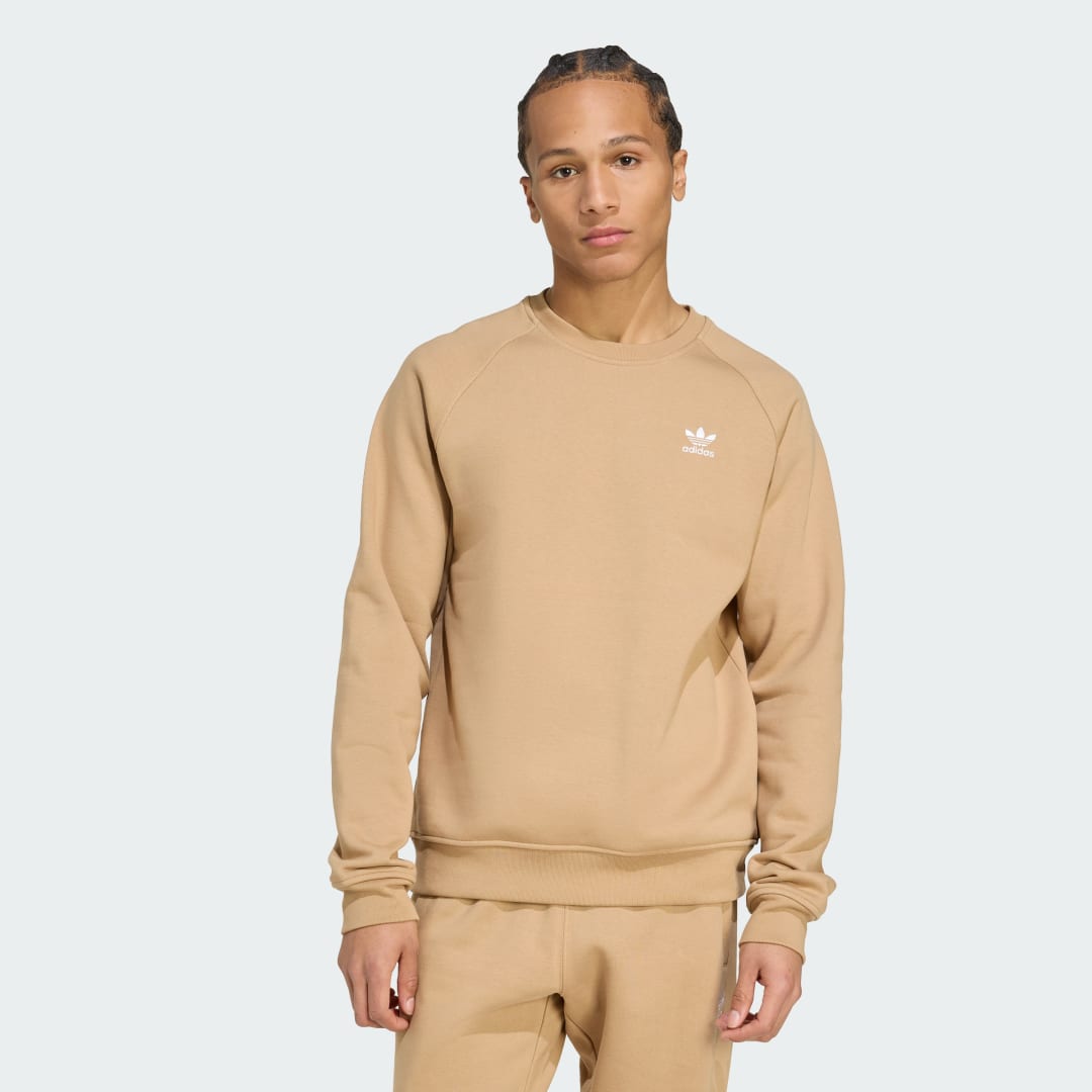 Mikina adidas Performance Essentials Trefoil Crew Sweatshirt Béžová | JX2723, 0