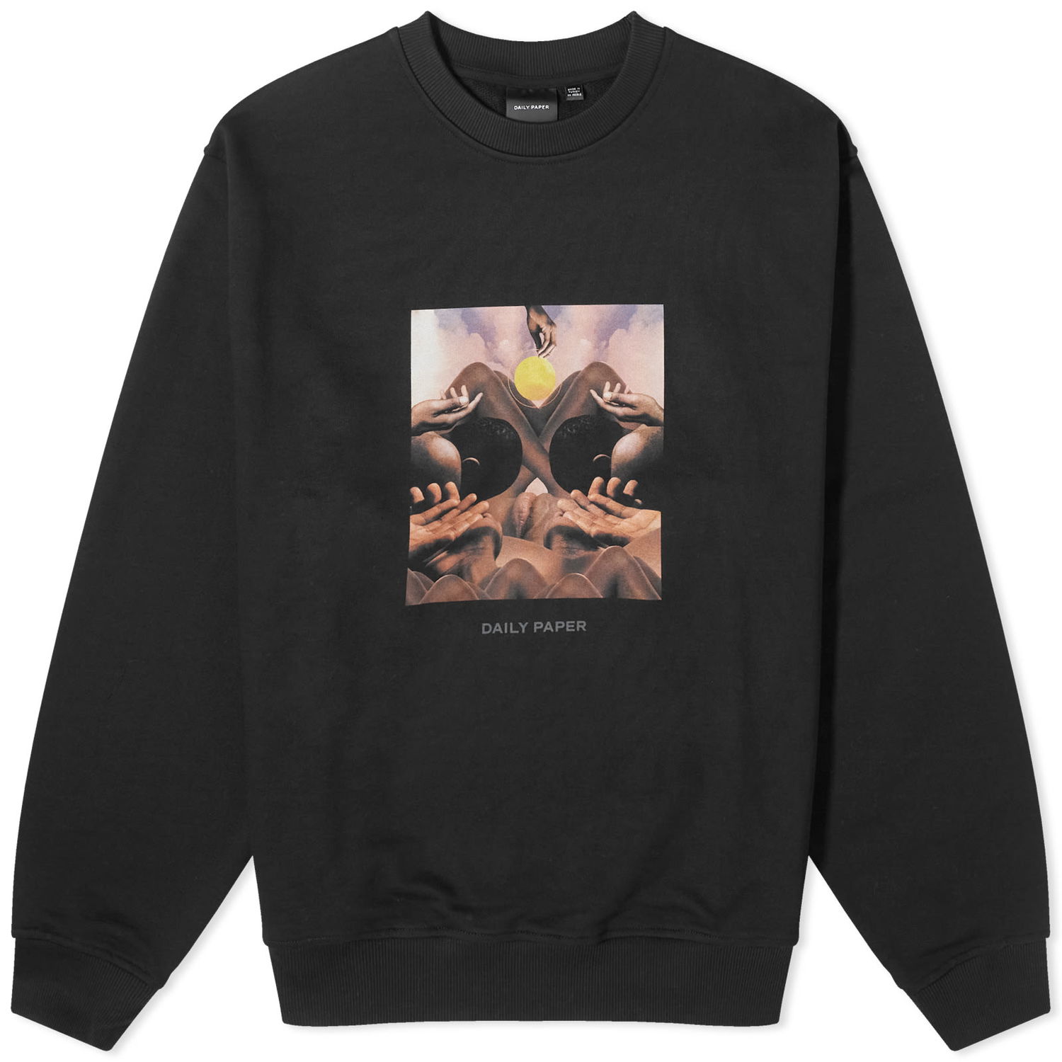 Mikina DAILY PAPER Landscape Oversized Sweatshirt Čierna | 2411078, 0