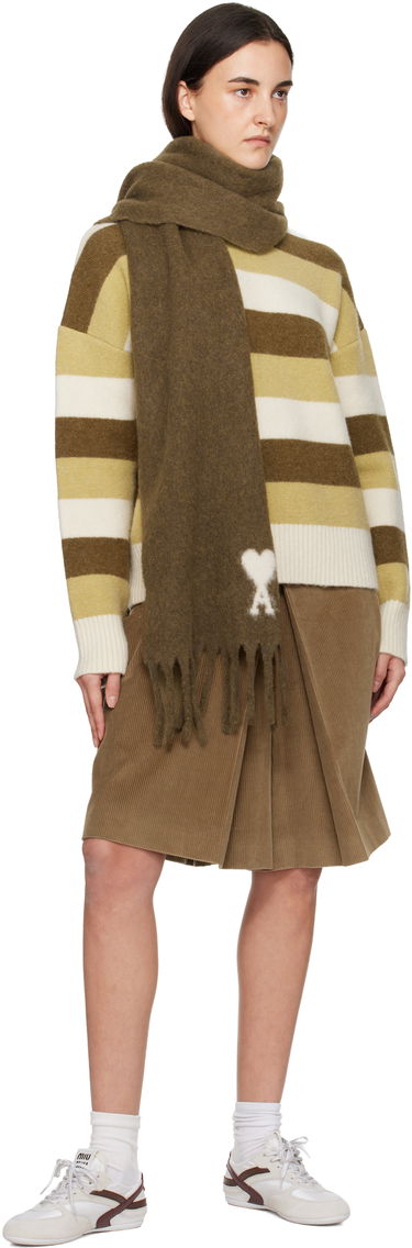 Šál AMI Alpaca Ami de Coeur Scarf Hnedá | H25USF673.AW0004, 1