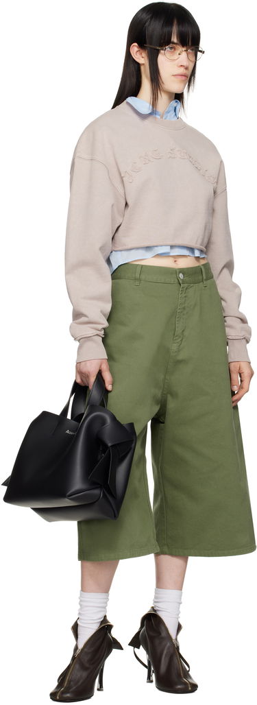 Sveter Acne Studios Acne Studios Cropped Logo Sweatshirt Ružová | AI0158-, 3