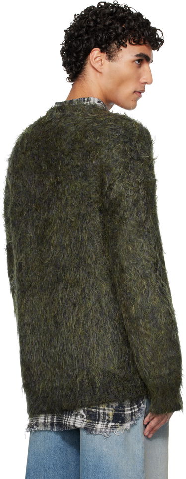 Sveter R13 Shaggy Relaxed-Fit Cardigan Zelené | R13WY200-Y206A, 2