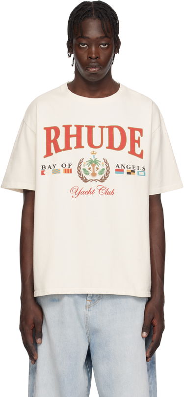 Tričko Rhude Rhude 'Bay Of Angels Yacht' T-Shirt Biela | RHPS25TT01012, 0