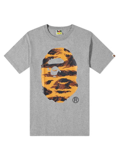 Tričko BAPE Tiger Camo Head Tee Šedá | 001TEI701008F-GRA