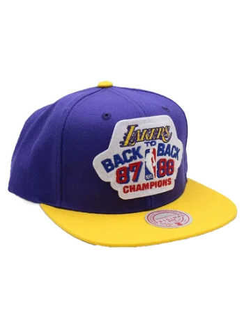 Mitchell & Ness NBA Los Angeles Lakers B2B Snapback HHSS4195-LALYYPPPPRYW
