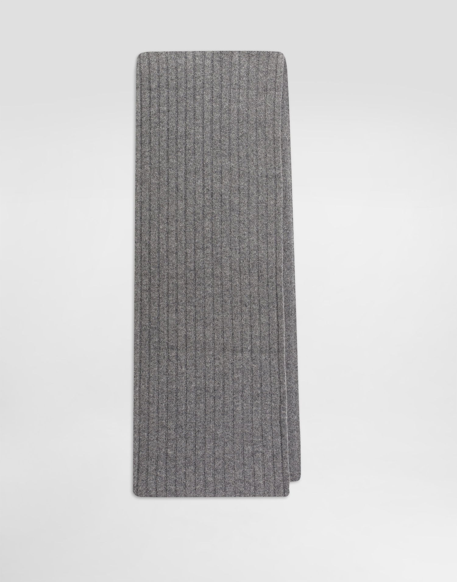 Šál Dolce & Gabbana Dolce & Gabbana Cashmere Flat Rib Knit Scarf Šedá | FXR15ZJBW0SN5822, 0