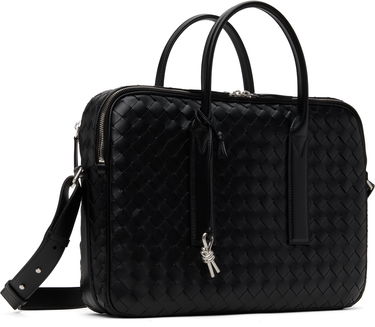 Cestovná taška Bottega Veneta Woven Leather Briefcase Čierna | 766361V2HL18803, 1