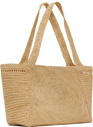 Tote bag Stella McCartney Stella McCartney Logo Raffia Medium Tote Béžová | 7B0107WP0375, 2