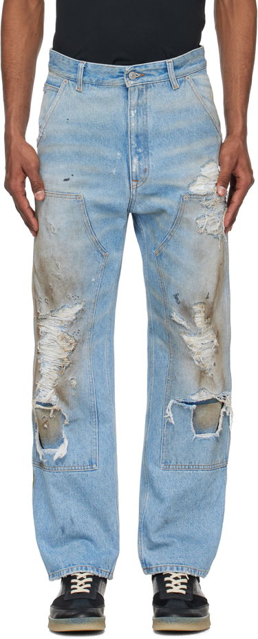 Džínsy Maison Margiela MM6 Maison Margiela Distressed Carpenter Jeans Modrá | SH2LA0017 M30018, 0