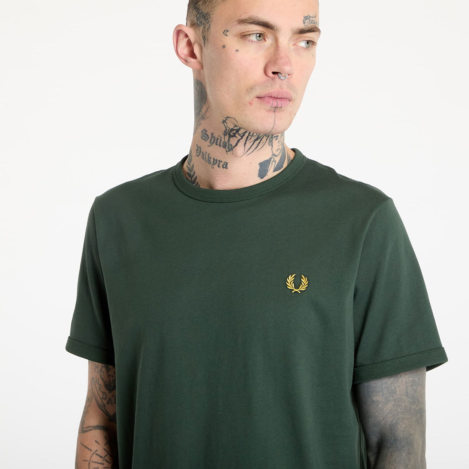Tričko Fred Perry Fred Perry Ringer T-Shirt Zelené | M3519 X89, 1