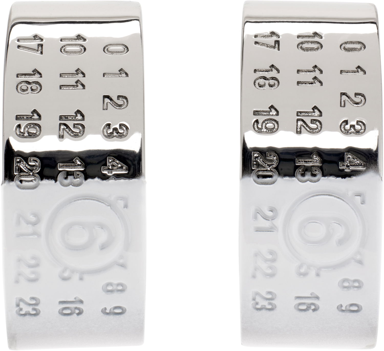 Náušnice Maison Margiela MM6 Maison Margiela Minimal Logo 8 Hoop Earrings Metalická | SM7VG0056 P8339, 0