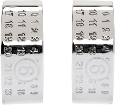 Náušnice Maison Margiela MM6 Maison Margiela Minimal Logo 8 Hoop Earrings Metalická | SM7VG0056 P8339, 0