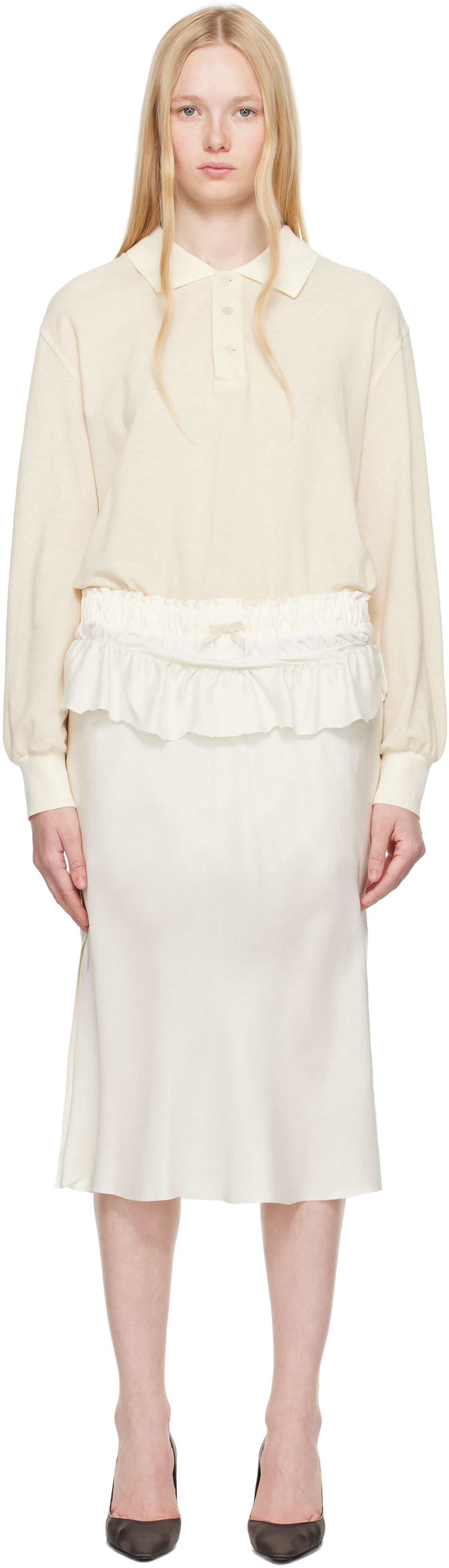 Sukňa Maison Margiela Maison Margiela Paneled Midi Dress Biela | S51DD0037 MTJ030, 0