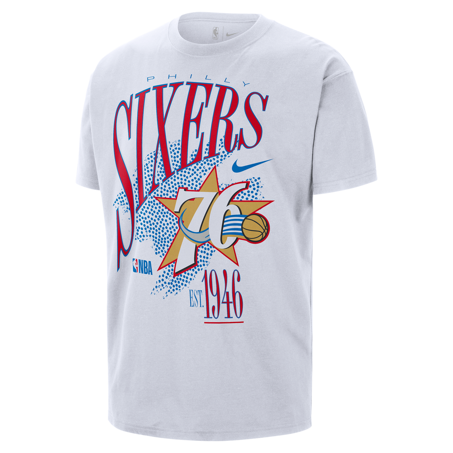 Tričko Nike Philadelphia 76ers Hardwood Classics NBA T-Shirt Cotton Biela | HV5706-100, 0