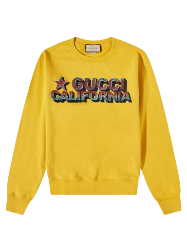 Mikina Gucci California Crew Neck Sweat Žltá | 626990-XJEM2-7694