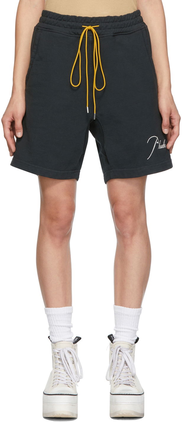 Šortky Rhude Logo Sweat Shorts Čierna | RHFW21SH02012372