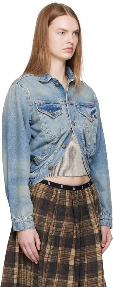 Bunda R13 R13 Wrap Around Trucker Jacket Modrá | R13WD182-D343A, 1