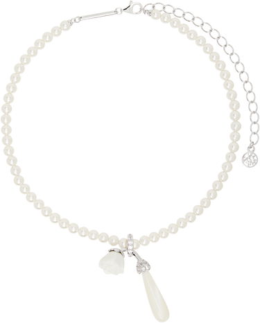 Náhrdelník SHUSHU/TONG SHUSHU/TONG YVMIN Edition Faux-Pearl Rose Necklace Biela | 25303WHT00NN, 0