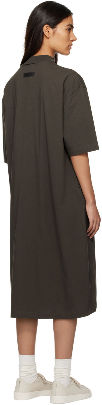 Šaty Fear of God Fear of God ESSENTIALS Short Sleeve Midi Dress Zelené | 125BT225040FW, 2