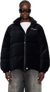 'BAPE' Logo Velvet Down Jacket
