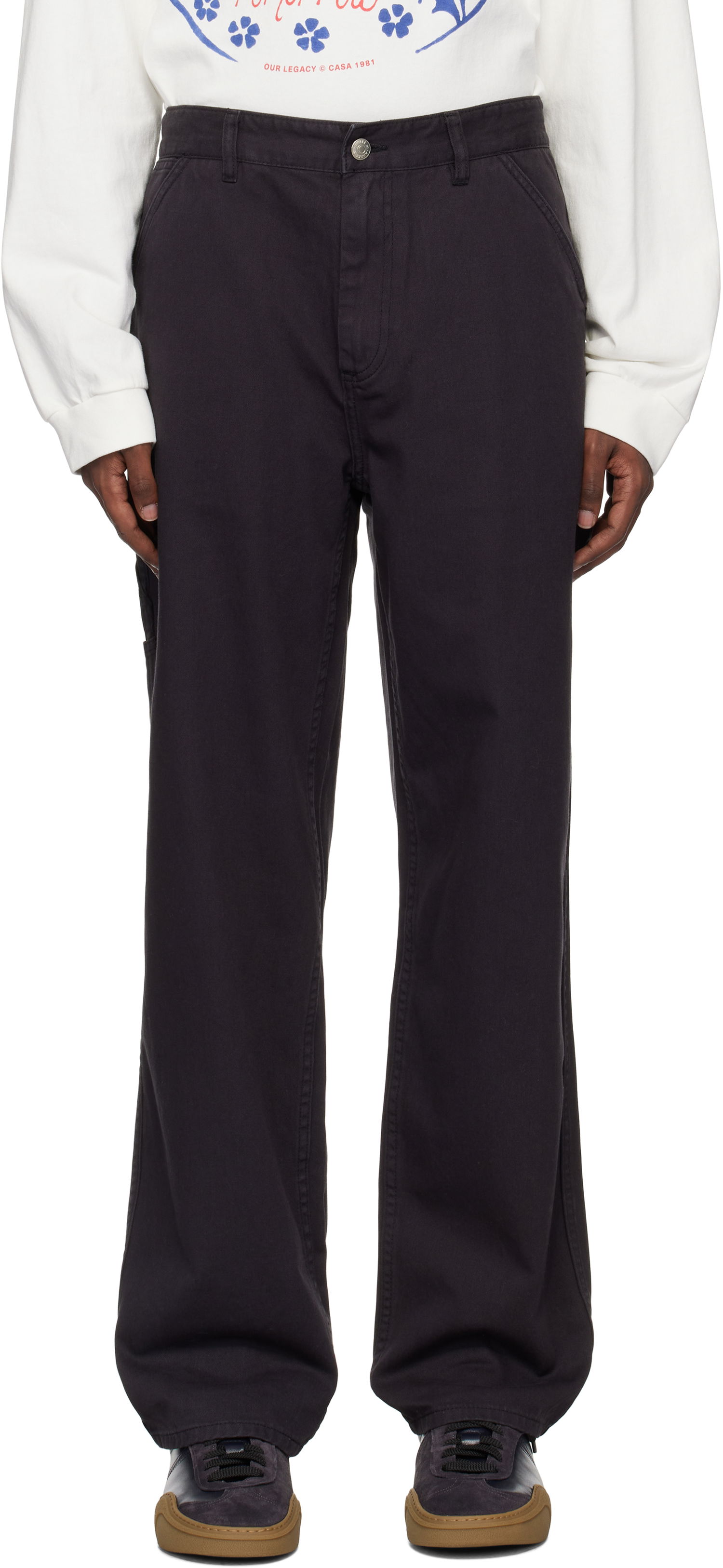Cargo nohavice Awake NY Cotton Painter Trousers Čierna | AWK-FW24-PA001, 0