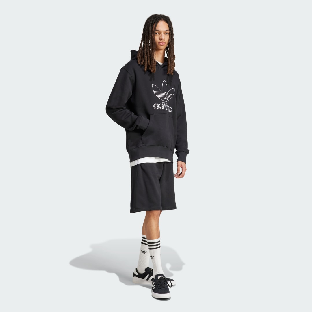 Mikina adidas Performance Outline Trefoil Hoodie Čierna | JP1079, 1