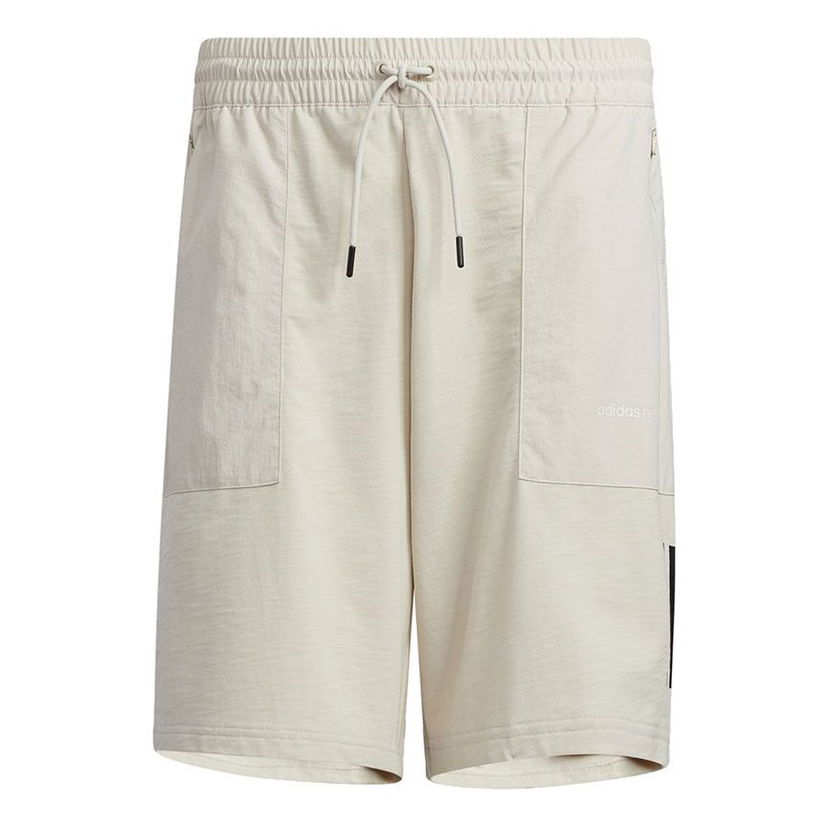 Šortky adidas Originals Knit Utility Big Pocket Stripe Loose Sports Shorts Béžová | H45163