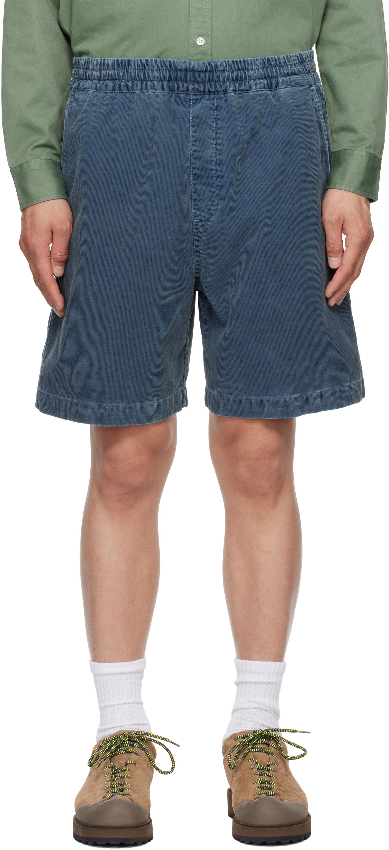 Šortky Carhartt WIP Reynold Corduroy Relaxed Shorts Modrá | I034877, 0