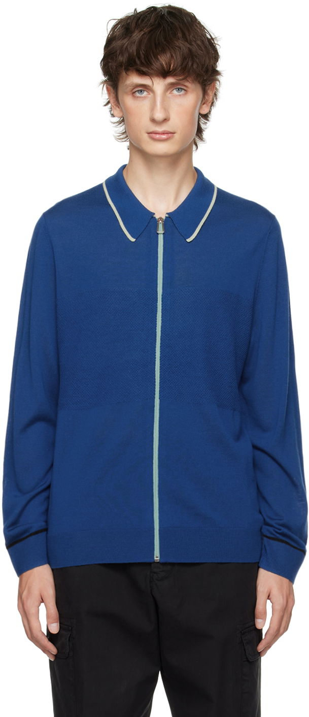 Sveter Paul Smith PS Paul Smith Zip Cardigan Modrá | M2R-219Y-L21862, 0