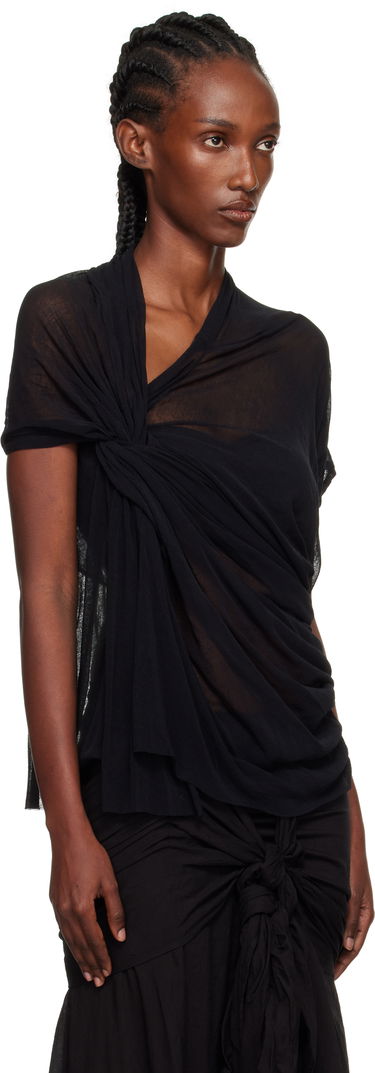 Tričko Yohji Yamamoto YOHJI YAMAMOTO Twist Detail Top Čierna | FP-T42-083, 1