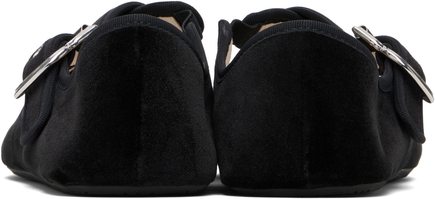 Tenisky a topánky Alaïa ALAÏA Criss Cross Velvet Ballerina Flats Čierna | AA3A046TK059, 1