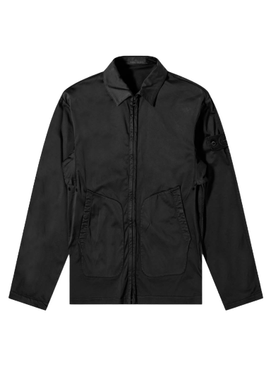 Bunda Stone Island Ghost Stretch Cotton Shirt Jacket Čierna | 7615112F2-V0029