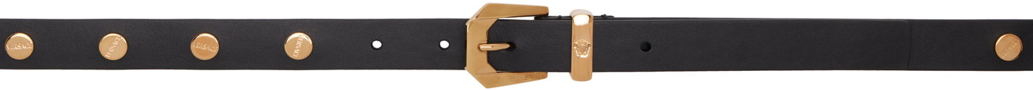 Opasok Versace Medusa Heritage Leather Belt Čierna | 1012958_DVTA9, 0