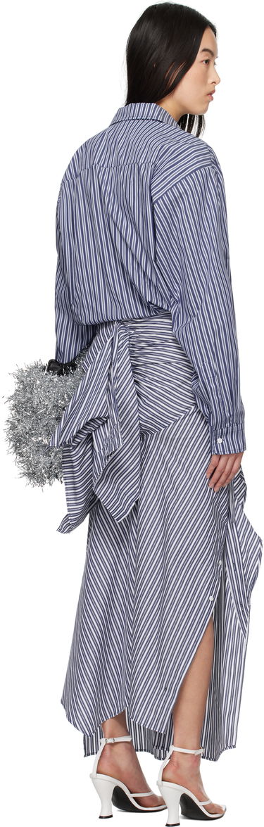 Šaty Ottolinger Ottolinger Deconstructed Shirting Midi Dress Modrá | 11150011101, 2
