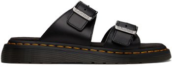 Dr. Martens Black Josef Leather Buckle Slide Sandals 31570001