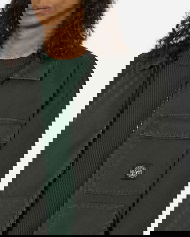 Bunda Stone Island Panama Cotton OLD Effect Overshirt Šedá | 811511501 V0162, 5