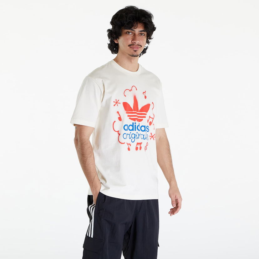 Tričko adidas Originals Tee Ss 4 Crew White Biela | IS2895