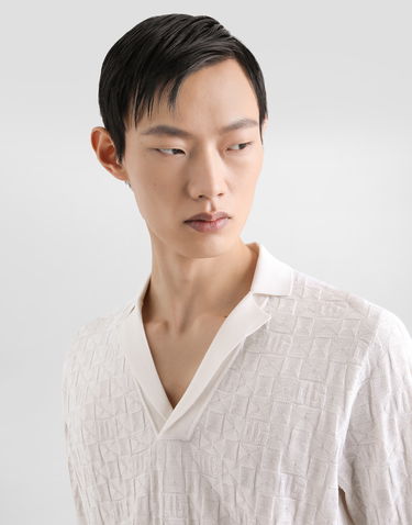 Polo tričko Dolce & Gabbana Dolce & Gabbana Satin Silk Polo Shirt Biela | GXZ76TJBSLXW0800, 3
