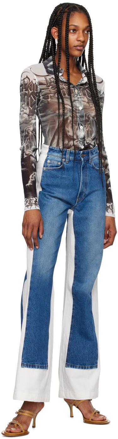 Košeľa Jean Paul Gaultier Jean Paul Gaultier 'The Diablo' Print Mesh Shirt Biela | 24/25-U-CH015-T546-0100, 4