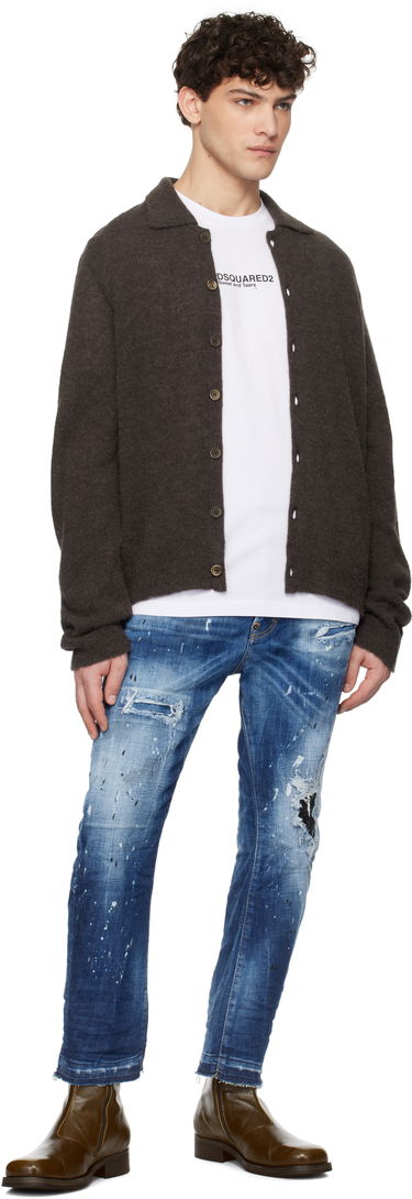Džínsy DSQUARED2 Dsquared2 Medium Ripped Wash Bro Jeans Modrá | S74LB1634_S30872, 3