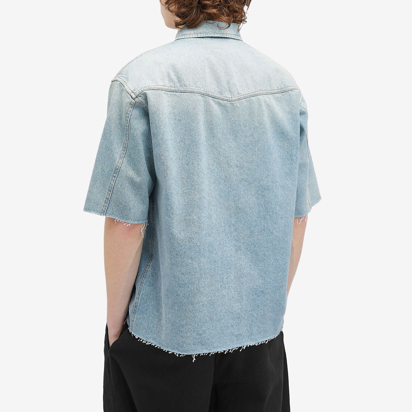 MM6 Maison Margiela Short Sleeve Denim Shirt, Size Small