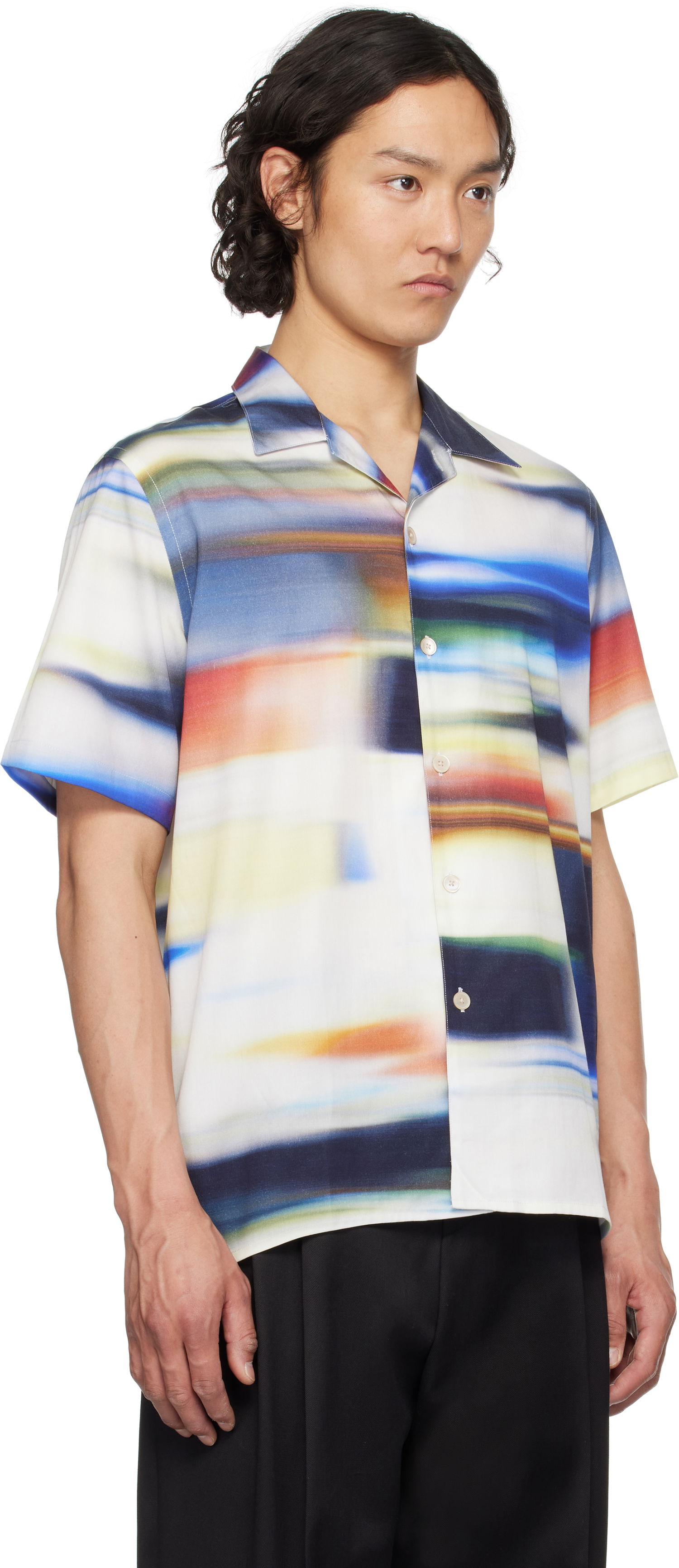 Košeľa Paul Smith PS Paul Smith Motion Blur Short-Sleeve Shirt Rôznofarebný | M2R-695U-P22285-01, 1