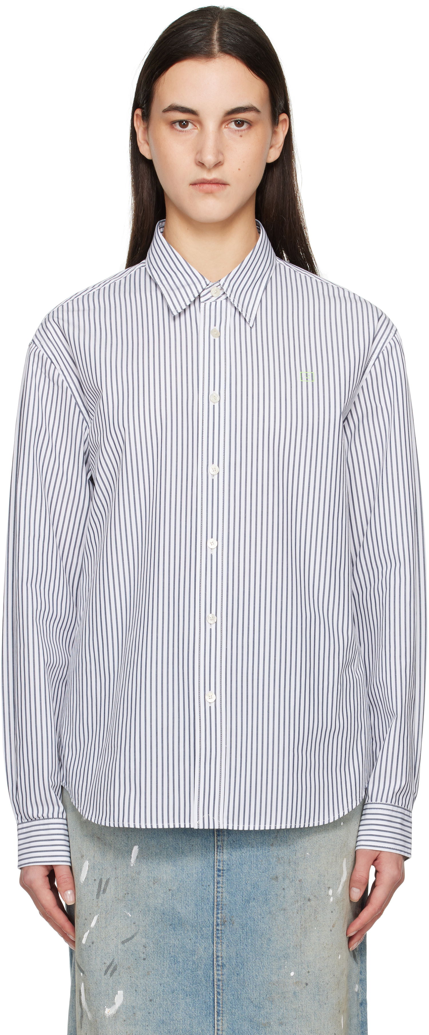 Košeľa Acne Studios Acne Studios Striped Shirt Biela | CB0097-, 0