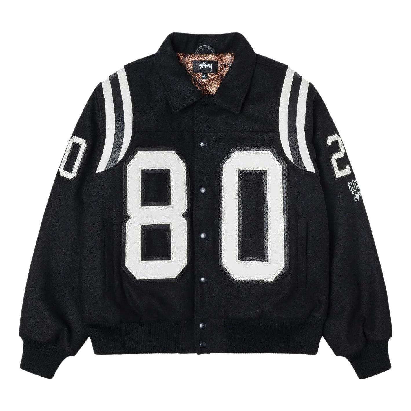 Bomber bunda Stüssy Wool Varsity Jacket Čierna | 115713, 0