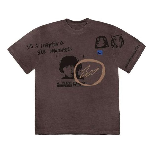 Tričko Cactus Jack by Travis Scott Travis Scott Cactus Jack for Fragment Design Graphic T-Shirt Hnedá | CJFN-SS15