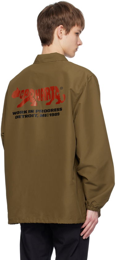 Vetrovka Carhartt WIP Embroidered Logo Coach Jacket Hnedá | I032974, 2