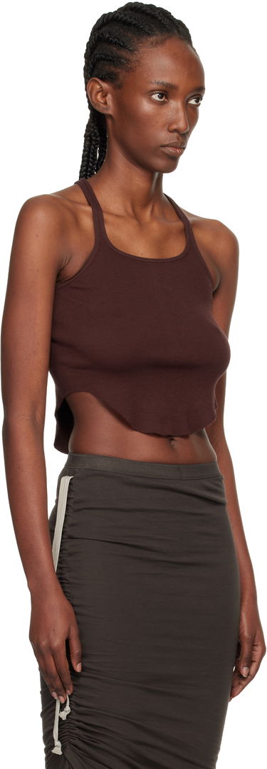 Tielko Rick Owens DRKSHDW Concordians Basic Rib Tank Top Hnedá | DS02E7100 RN, 1