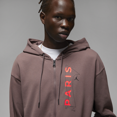 Mikina Jordan Paris Saint-Germain Full-Zip Hoodie Hnedá | DN6150-291, 4