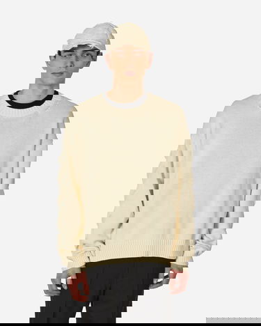 Sveter Off-White 3D Diagonal Crewneck Sweater Beige Béžová | OMHE151S23KNI001 6161, 1