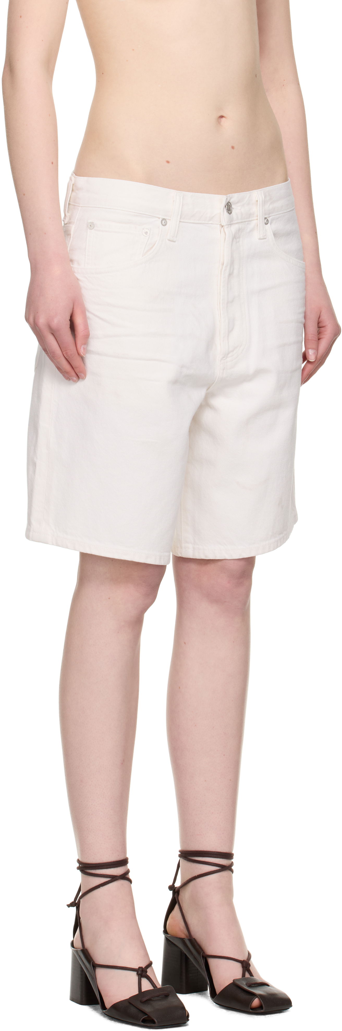 Šortky AGOLDE AGOLDE Indra Denim Shorts Biela | A222-1183, 1