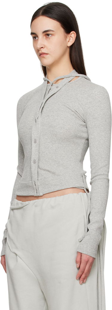 Sveter Ottolinger Ottolinger Double Closure Rib Knit Cardigan Šedá | 10460020402, 3